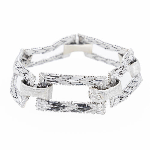 Bracelet Bracelet Art déco en or blanc 18 carats 58 Facettes 1167351CN