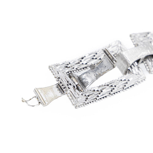 Bracelet Bracelet Art déco en or blanc 18 carats 58 Facettes 1167351CN
