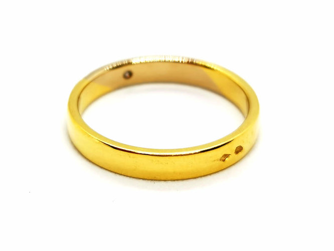 Bague 54 Alliance - Bague en or jaune 18 carats et diamant 58 Facettes 1178338CD