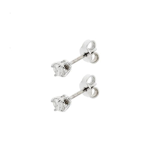 Boucles d'oreilles Boucles d’oreilles puces - Or blanc 18 carats et diamants 0,38 ct 58 Facettes 118