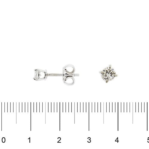 Boucles d'oreilles Boucles d’oreilles puces - Or blanc 18 carats et diamants 0,38 ct 58 Facettes 118