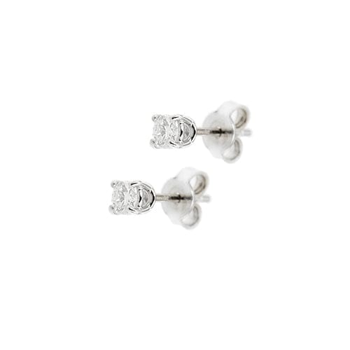 Boucles d'oreilles Boucles d’oreilles puces - Or blanc 18 carats et diamants 0,38 ct 58 Facettes 118