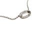 Collier Collier chaîne et pendentif ovale en or blanc 18 carats et diamants 58 Facettes 1182635CD