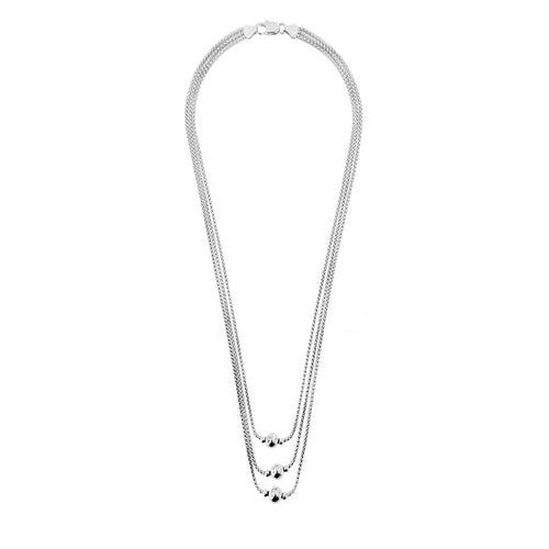 Collier Unoaerre - Collier à 3 fils en or blanc 18 ct 58 Facettes 11841