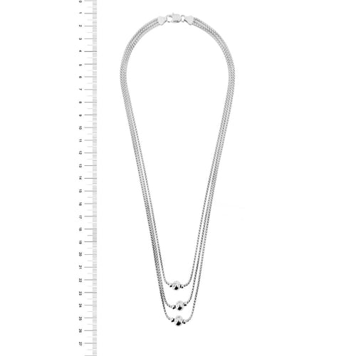 Collier Unoaerre - Collier à 3 fils en or blanc 18 ct 58 Facettes 11841