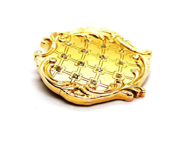 Broche Broche vintage en or jaune 18 carats et diamants 58 Facettes 1186403CN