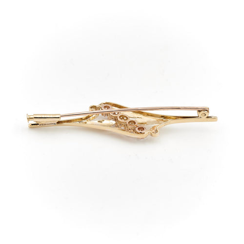 Broche Broche en or jaune 18 carats sertie de diamants taille rose 58 Facettes 1186472CN