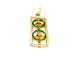 Pendentif Pendentif rectangulaire en or jaune 18 carats et diamants 58 Facettes 1186475CN