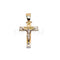 Two-tone Cross Pendant - 18k gold pendant 58 Facettes 4721012