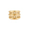 Bague 51 OJ PERRIN - Bague Large double ligne Diamants 58 Facettes