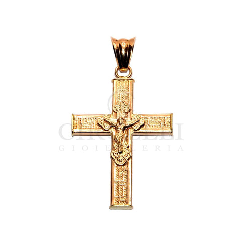 İsa'lı Yunan Haçı Kolye - 18k sarı altın kolye ucu 58 Facettes 4721013
