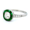 Bague 53.5 Bague cible en platine avec diamant et émeraudes 58 Facettes 67105630A42C45DA9C369A9444E43A8F