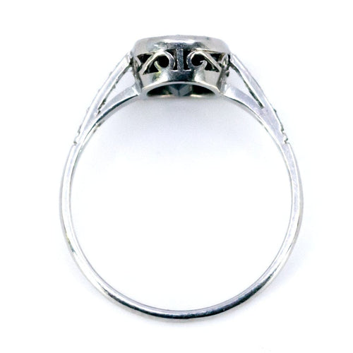 Bague 53.5 Bague en platine avec saphir et diamants 58 Facettes 4ECF3F975EC84552BCAB036F57C59783