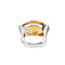 Bague 56 Ponte Vecchio Gioielli - Bague bandeau en or blanc avec citrine et diamants 58 Facettes 12776