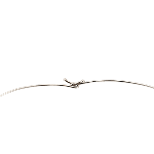 Collier Collier ras-de-cou arabesques en or blanc 18k, diamants et améthyste 58 Facettes BO/240046