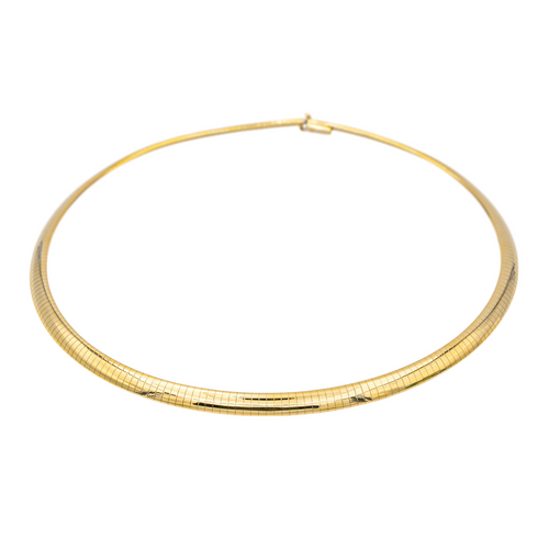 Collier Collier ras-de-cou en or jaune 18 carats, maille oméga 58 Facettes 1292143CN