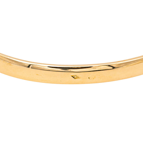 Bracelet Bracelet demi-jonc ovale bombé en or jaune 18 carats 58 Facettes 1292185CN