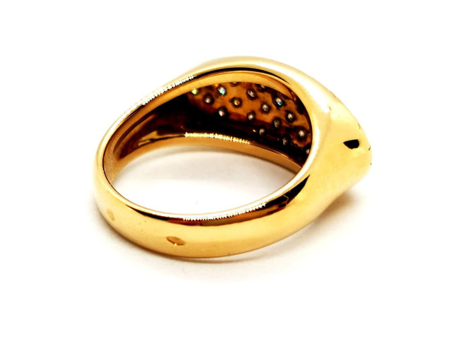 Bague 54 Bague en or jaune 18 carats sertie de diamants 58 Facettes 1292363CN