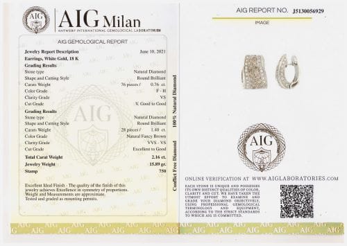 Boucles d'oreilles Boucles d'oreilles Wave - Diamants en or blanc 18 kt 58 Facettes 13036