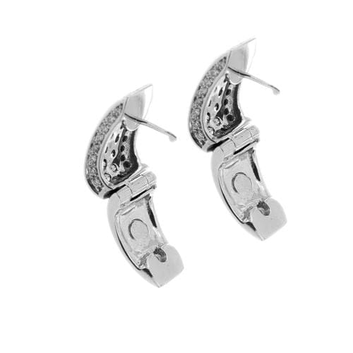 Boucles d'oreilles Boucles d'oreilles Wave - Diamants en or blanc 18 kt 58 Facettes 13036