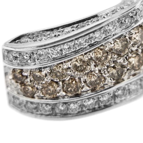 Boucles d'oreilles Boucles d'oreilles Wave - Diamants en or blanc 18 kt 58 Facettes 13036