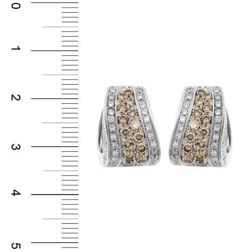 Boucles d'oreilles Boucles d'oreilles Wave - Diamants en or blanc 18 kt 58 Facettes 13036