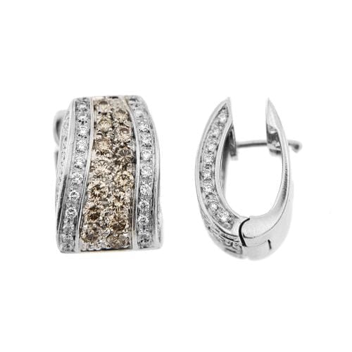 Boucles d'oreilles Boucles d'oreilles Wave - Diamants en or blanc 18 kt 58 Facettes 13036