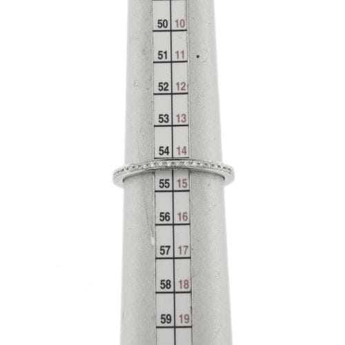 Bague Bliss - Bague éternelle en or blanc 18 ct avec diamants 0,50 ct 58 Facettes 13193