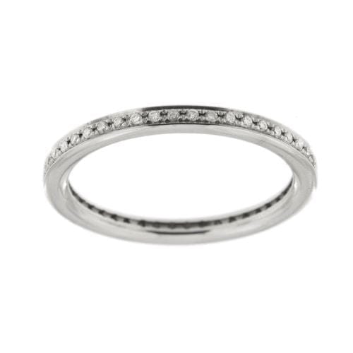 Bague Bliss - Bague éternelle en or blanc 18 ct avec diamants 0,50 ct 58 Facettes 13193