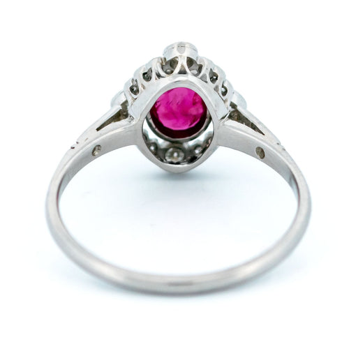 Bague 55 Quatrefoil - Bague en platine avec rubis et diamants 58 Facettes 5D1A72A5A0884D5C906DB26350BA9C87