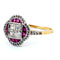 Bague 52.5 Bague Art déco en or 18 carats avec diamants et rubis 58 Facettes DBE58F7FF65C44918D0DCF5FC1D33ADB