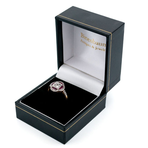 Bague 52.5 Bague Art déco en or 18 carats avec diamants et rubis 58 Facettes DBE58F7FF65C44918D0DCF5FC1D33ADB
