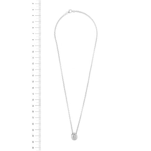 Collier Chimento Solo Mia - Collier avec pendentif goutte en or blanc et diamants 58 Facettes 13983