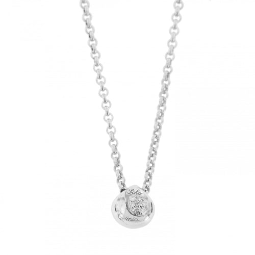 Collier Chimento Solo Mia - Collier avec pendentif goutte en or blanc et diamants 58 Facettes 13983