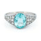 Bague 55.5 Bague en platine avec aigue-marine et diamants 58 Facettes 8CC48577AEF742F9803A387625EB06B3