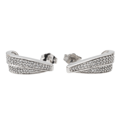 Boucles d'oreilles Boucles d’oreilles en or blanc 18 carats et diamants taille brillant 58 Facettes 1442757CN