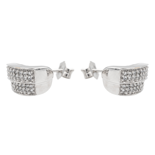 Boucles d'oreilles Boucles d’oreilles en or blanc 18 carats et diamants taille brillant 58 Facettes 1442757CN