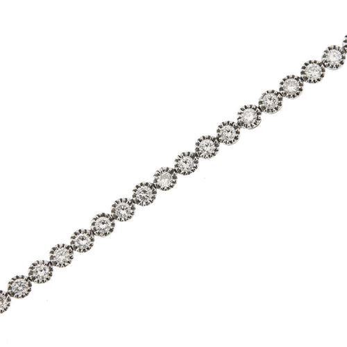 Bracelet Bracelet tennis en or blanc 18 kt avec diamants 2,76 ct 58 Facettes 14758