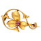 Broche Broche florale en or 14 carats au saphir rose 58 Facettes 2773E0F2076D450AA803BC80C82FDCFD