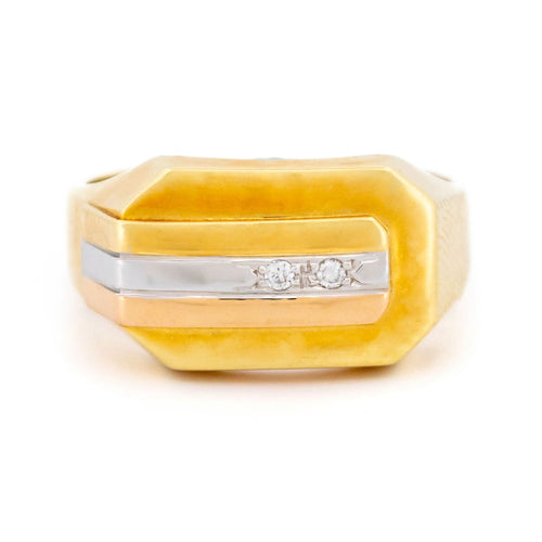 Bague 60 Bague chevalière en or 14 carats avec diamant taille brillant 58 Facettes 9AFF7C8BC8AB4E1C8F11B454230F7E05