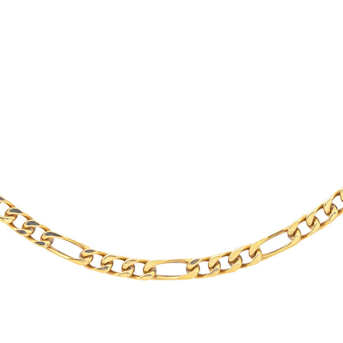 Collier Collier maille Figaro en or jaune 18 carats 58 Facettes 1523665CN