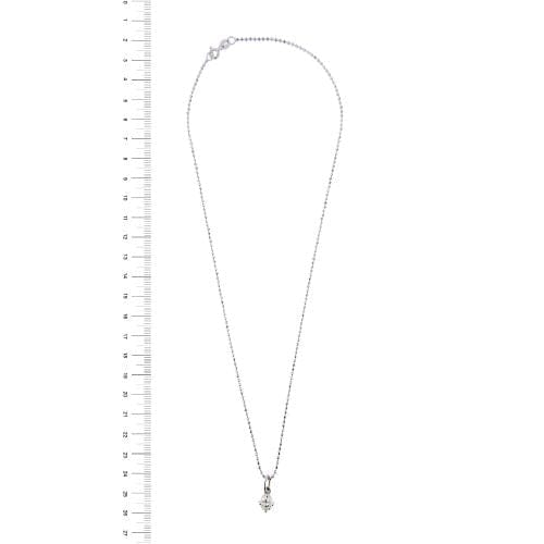 Collier Collier solitaire - Pendentif en or blanc 18 kt et diamant 0,59 ct 58 Facettes 15502