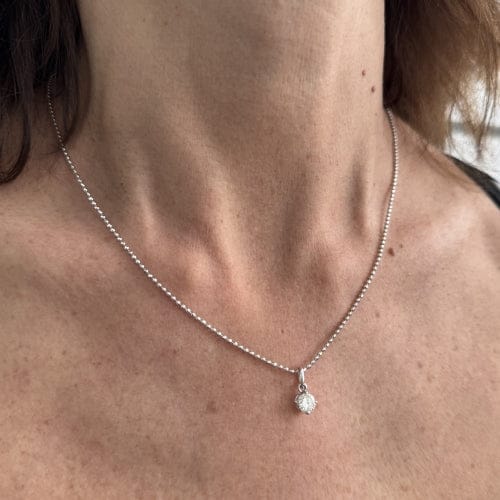 Collier Collier solitaire - Pendentif en or blanc 18 kt et diamant 0,59 ct 58 Facettes 15502