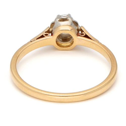 Bague 55.5 Bague solitaire en deux ors 18 carats avec diamant 58 Facettes 5F851E2A126B4D3DB31F7D2164BE1738