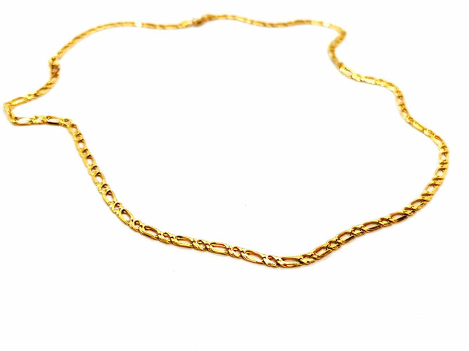 Collier Collier maille alternée en or jaune 18 carats 58 Facettes 1573276CN