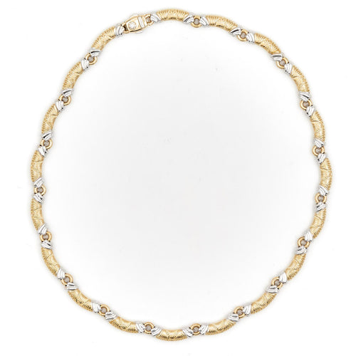Collier Chimento - Collier en or jaune et or blanc avec diamant 58 Facettes 1573278CN