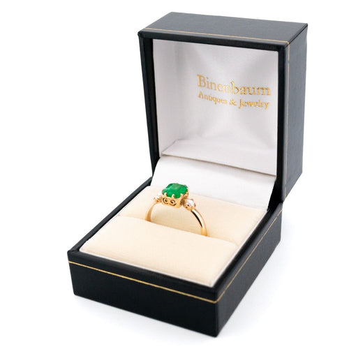 Bague 55.5 Bague en or 18 carats avec émeraude et diamants 58 Facettes 46BD15B574CE4CDC9F85D42DA9A82619