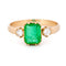 Bague 55.5 Bague en or 18 carats avec émeraude et diamants 58 Facettes 46BD15B574CE4CDC9F85D42DA9A82619