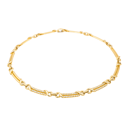 Collier Collier en or jaune 18 carats pavé de diamants 58 Facettes 1580005CN