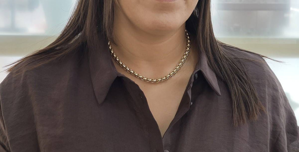 Collier Collier maille jaseron en or jaune 18 kt 58 Facettes 33247